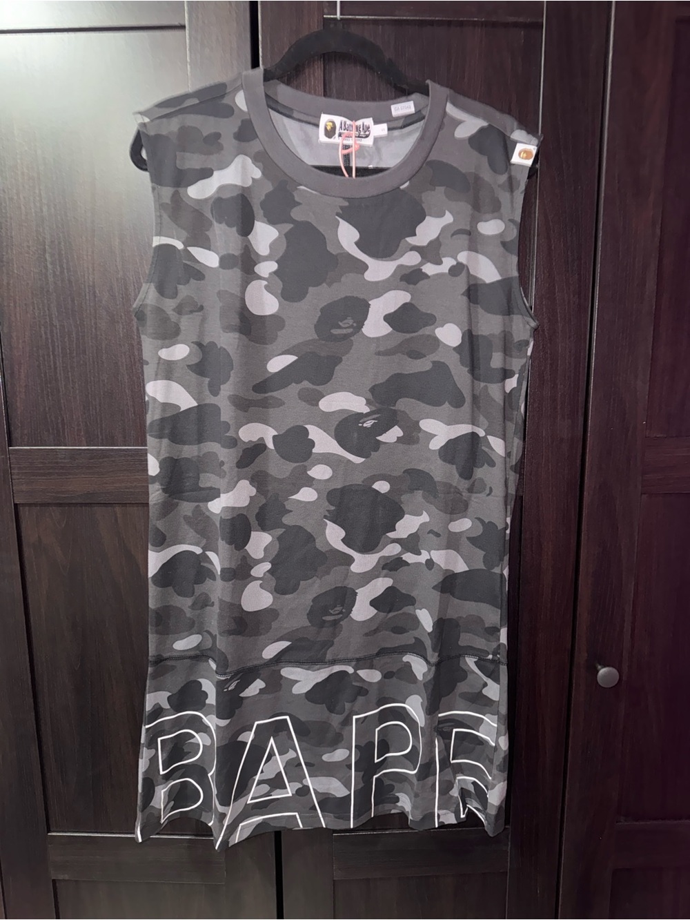 BAPE Grey Camo Sleeveless Dress